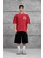 Kırmızı 1111 Yazılı Yıkamalı Oversize Tshirt 1
