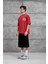 Kırmızı 1111 Yazılı Yıkamalı Oversize Tshirt 4