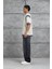 Krem Restart Baskılı Oversize Tshirt 3
