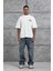 Beyaz First Your Mind Yazılı Oversize Tshirt 2