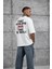 Beyaz First Your Mind Yazılı Oversize Tshirt 3