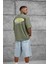 Haki Brand Authentic Yazılı Oversize Tshirt 3