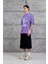 Mor Dont Look At My Tshirt Yazılı Oversize Tshirt 4