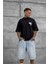 Siyah 0001 Yazılı Oversize Tshirt 5