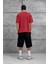 Kırmızı Areswing Yazılı Oversize Tshirt 3