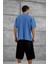 Mavi Areswing Yazılı Oversize Tshirt 4