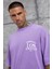 Mor Los Angeles Yıkamalı Oversize Tshirt 4