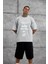 Gri Lesschen Baskılı Yıkamalı Oversize Tshirt 5