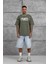 Haki Tained Baskılı Oversize Tshirt 1
