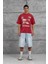 Kırmızı Remember Yazılı Yakımalı Oversize Tshirt 1