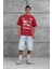 Kırmızı Remember Yazılı Yakımalı Oversize Tshirt 5