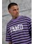 Mor Tained Baskılı Oversize Tshirt 2