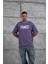 Mor Tained Baskılı Oversize Tshirt 4
