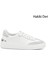 Kadın Beyaz Lastik Bağcıklı Hakiki Deri Sneaker 1