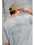 Gri Brand Yazılı Yıkamalı Oversize Tshirt 1