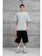 Gri Brand Yazılı Yıkamalı Oversize Tshirt 2