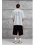 Gri Brand Yazılı Yıkamalı Oversize Tshirt 3