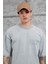 Gri Brand Yazılı Yıkamalı Oversize Tshirt 4