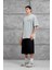 Gri Brand Yazılı Yıkamalı Oversize Tshirt 5