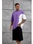 Mor Desinged Brand Yazılı Oversize Tshirt 1
