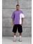 Mor Desinged Brand Yazılı Oversize Tshirt 4