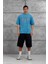 Mavi Mrnearly Yazılı Oversize Tshirt 1