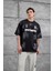 Siyah Spectravision Detaylı Oversize Tshirt 2