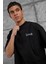 Siyah Look Yazılı Parçalı Oversize Tshirt 2