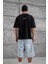 Siyah Look Yazılı Parçalı Oversize Tshirt 4