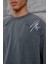 Füme Parçalı Yıkamalı Oversize Tshirt 2