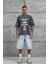 Füme Lesschen Baskılı Yıkamalı Oversize Tshirt 1