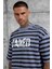 Gri Tained Baskılı Oversize Tshirt 2