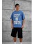 Mavi City Of Youth Baskılı Oversize Tshirt 2