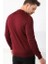 Unisex Uzun Kol Biskilet Yaka Dokuma Triko - Bordo 3