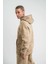 Double Oversize Kapşonlu Yıkamalı Sweatshirt - Bej 3