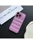Apple iPhone 15 Pro Max Mor Çizgili Puff Silikon Telefon Kılıfı 1