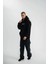 Kapşonlu Double Oversize Dijital Patchli Sweatshirt - Siyah 2