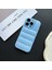 Apple iPhone 13 Pro Mavi Çizgili Puff Silikon Telefon Kılıfı 1