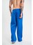 Unisex Boru Paça Baggy Eşofman Pantolon - Mavi 5