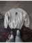 Bisiklet Yaka Ön ve Arka Baskılı Sweatshirt - Beyaz 1