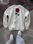 Bisiklet Yaka Ön ve Arka Baskılı Sweatshirt - Beyaz 2