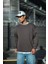 Kışlık Bisiklet Yaka Üç Iplik Basic Sweatshirt - Antrasit 3