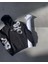 Uzun Kol Kapüşonlu Baskılı Sweatshirt - Siyah 2