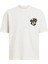Erkek Baskılı Oversize T-Shirt - Beyaz 5