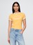 Kadın Sarı Gap Logo Crop T-Shirt 1