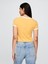 Kadın Sarı Gap Logo Crop T-Shirt 2
