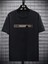 Futre Baskılı Oversize Bisiklet Yaka T-Shirt - Siyah 1