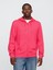 Erkek Pembe Gap Logo Fermuarlı Havlu Kumaş Sweatshirt 1