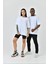 Basic Bisiklet Yaka Oversize T-Shirt - Beyaz 1