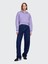 Kadın Lila Gap Logo Vintagesoft Crop Kapüşonlu Sweatshirt 4
